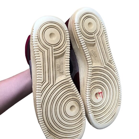 RARE 2016 Nike Air Force 1 High Premium Suede Burgundy Size 10 - Picture 11 of 11